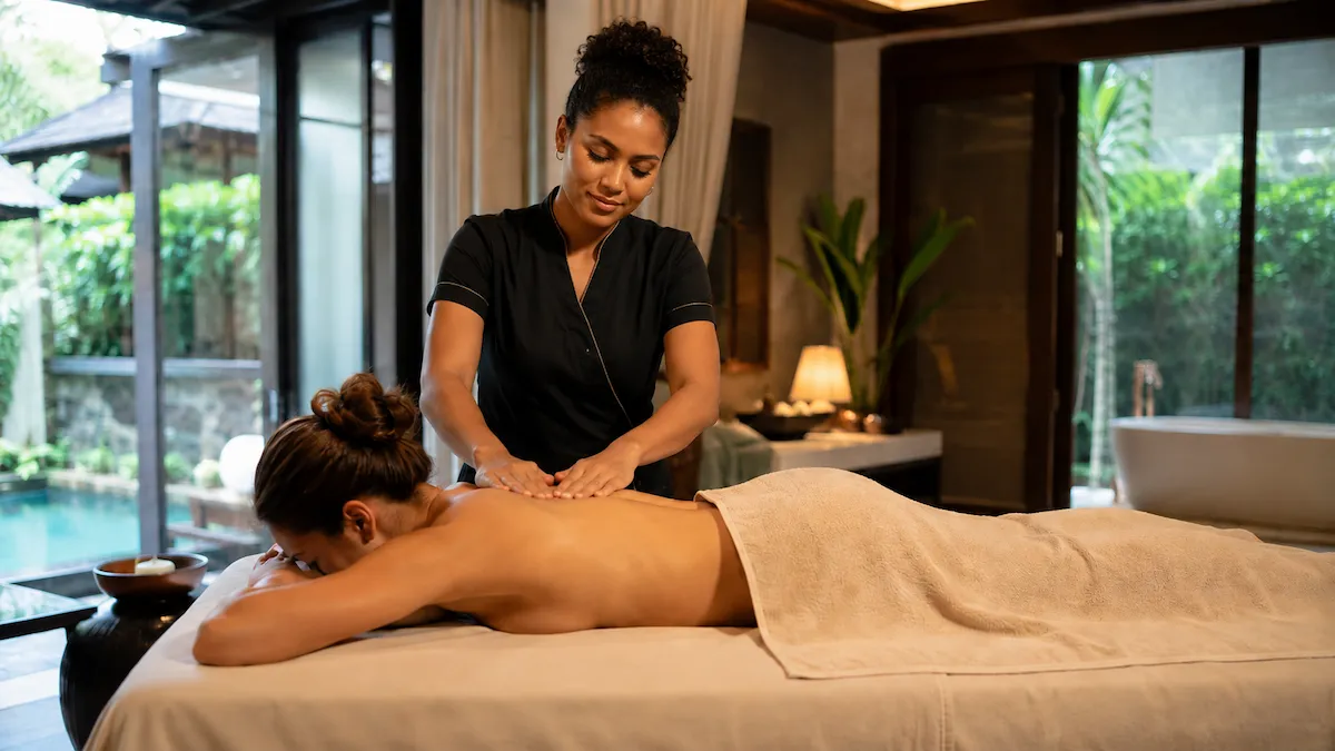 Wellness massage experience at a private villa in Cuba